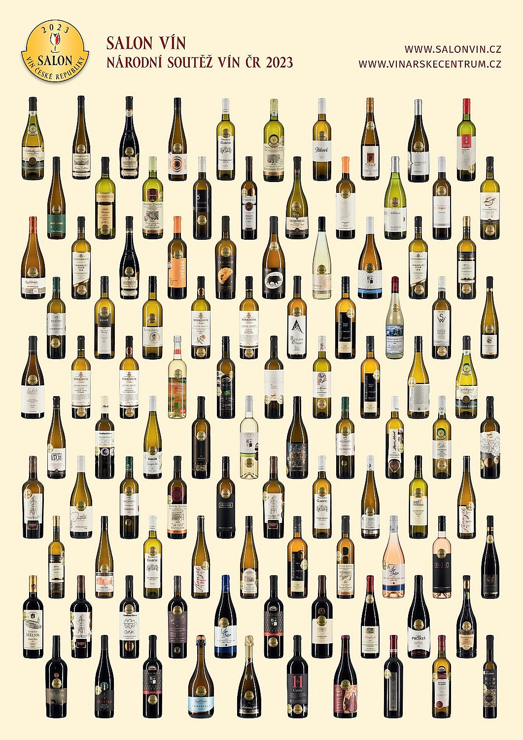 Plakát - lahve Salon vín 2023