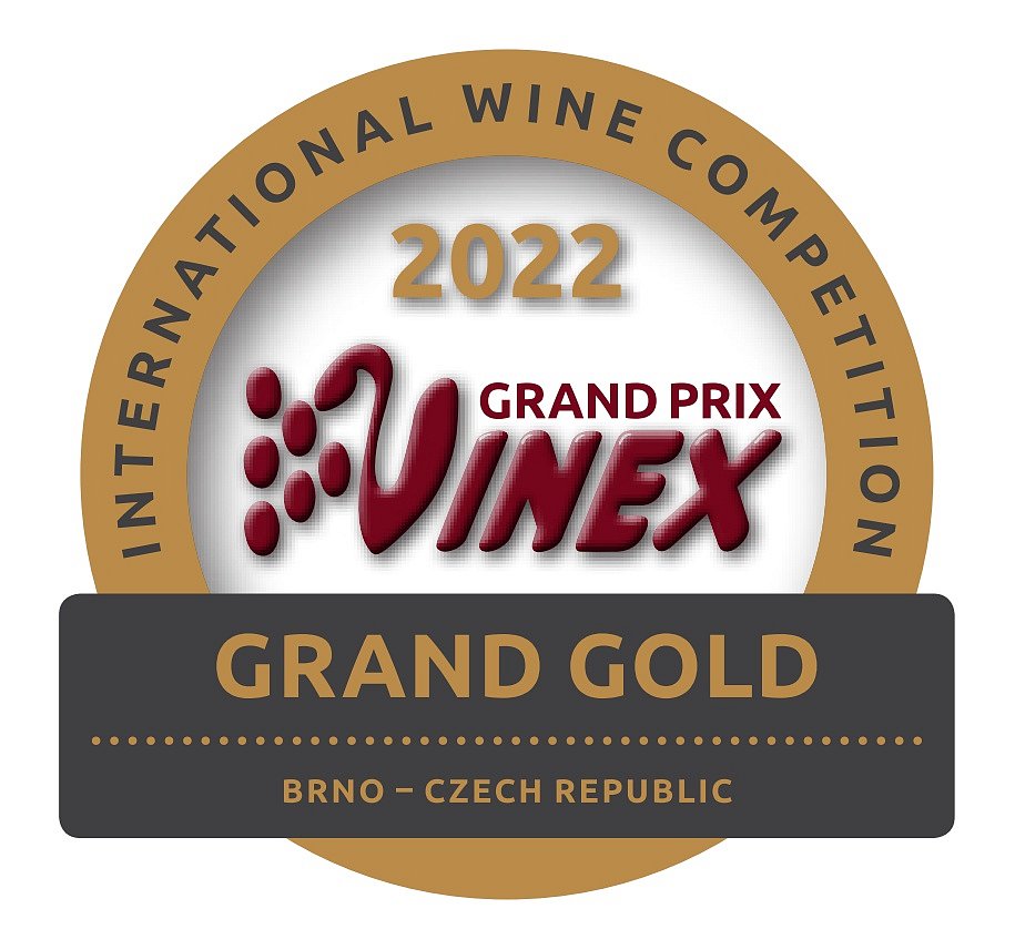Medailička na láhve GRAND PRIX VINEX 2022 - velká zlatá