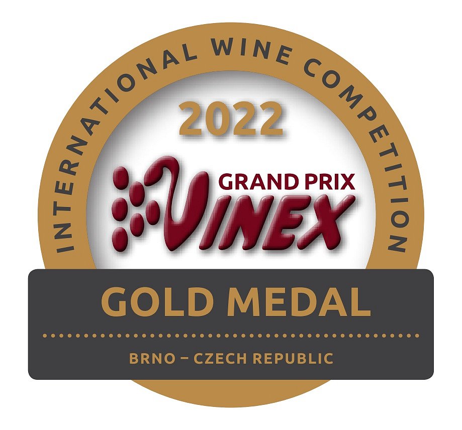 Medailička na láhve GRAND PRIX VINEX 2022 - zlatá