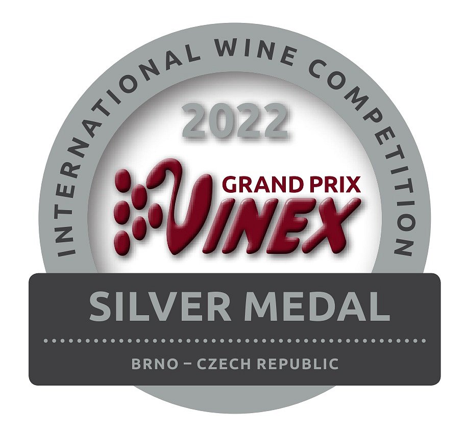 Medailička na láhve GRAND PRIX VINEX 2022 - stříbrná