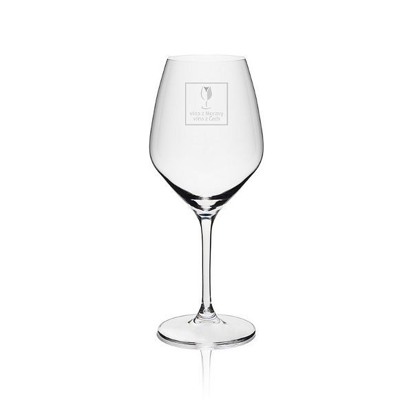 Sklenice Rona Gurmán - potisk logo Vína z Moravy, vína z Čech