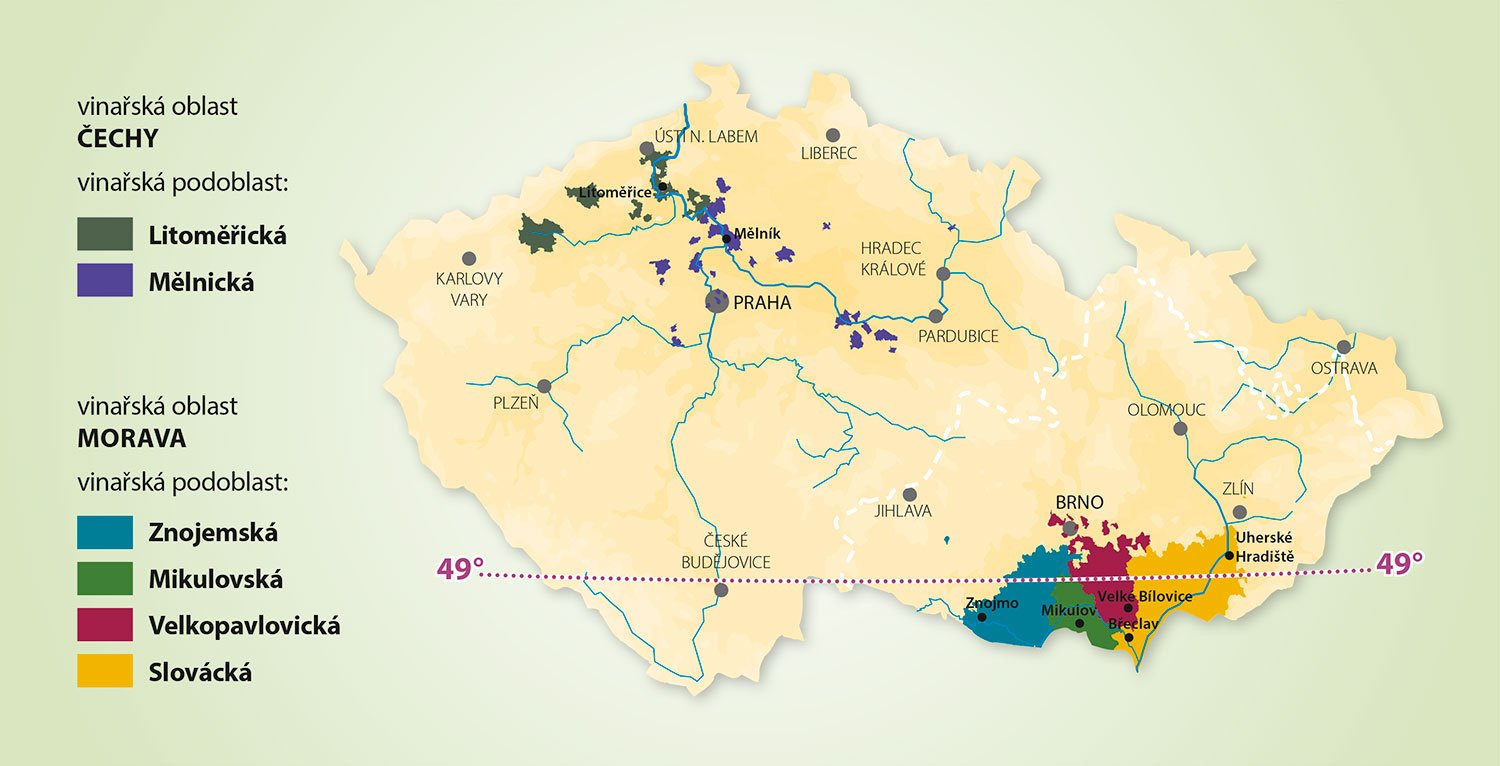 Wine regions in the Czech Republic | Národní vinařské centrum, o.p.s.